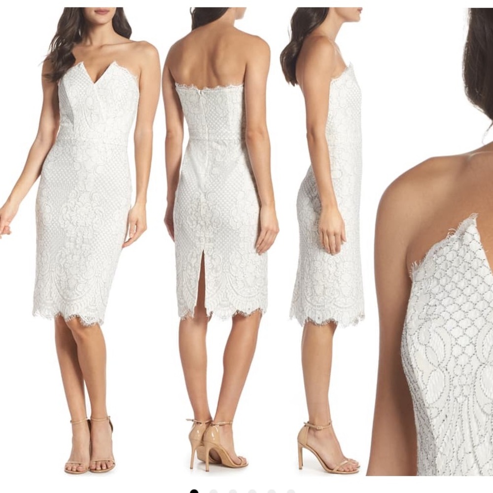 Harlyn Strapless Lace Cocktail Dress